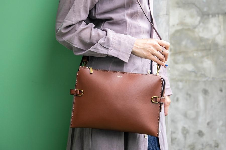 Kier Cactus Leather Crossbody