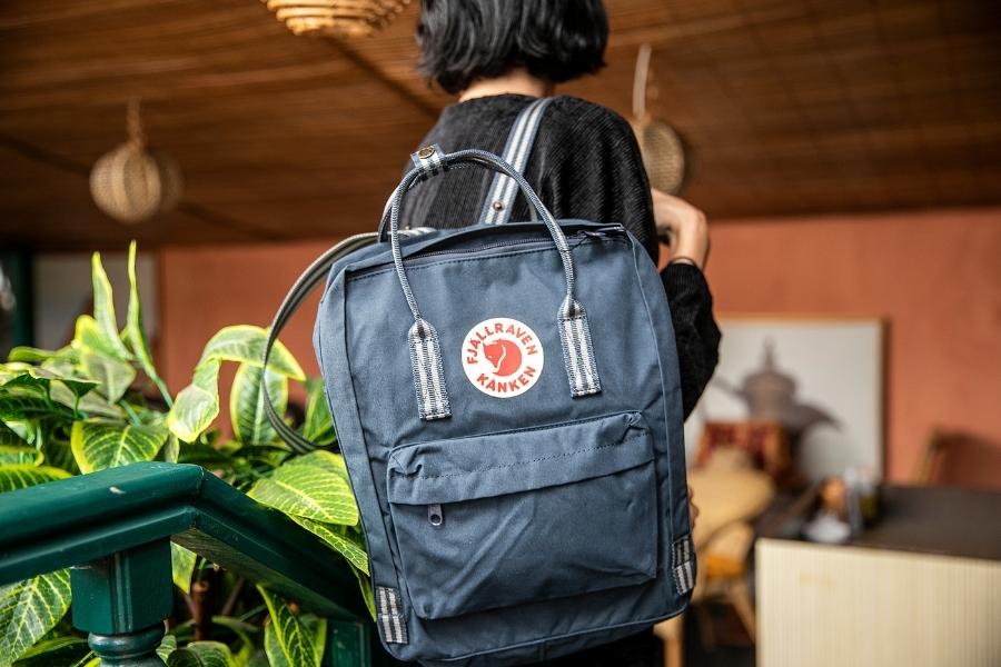 Fjallraven Kanken Backpack Navy-Long Stripes