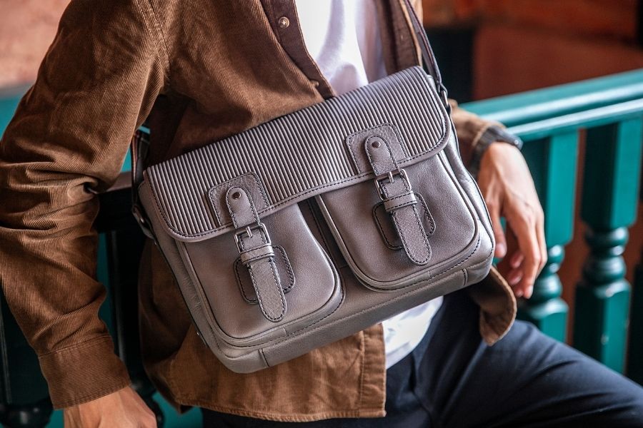 Fossil Greenville Courier Lead Grey